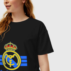 Женская футболка хлопок Oversize Real Madrid - фото 2