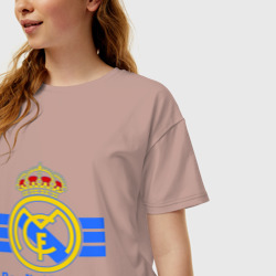 Женская футболка хлопок Oversize Real Madrid - фото 2