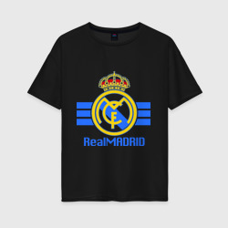 Женская футболка хлопок Oversize Real Madrid