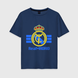 Женская футболка хлопок Oversize Real Madrid