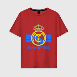 Женская футболка хлопок Oversize Real Madrid