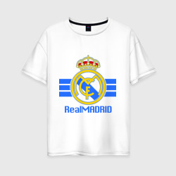 Женская футболка хлопок Oversize Real Madrid