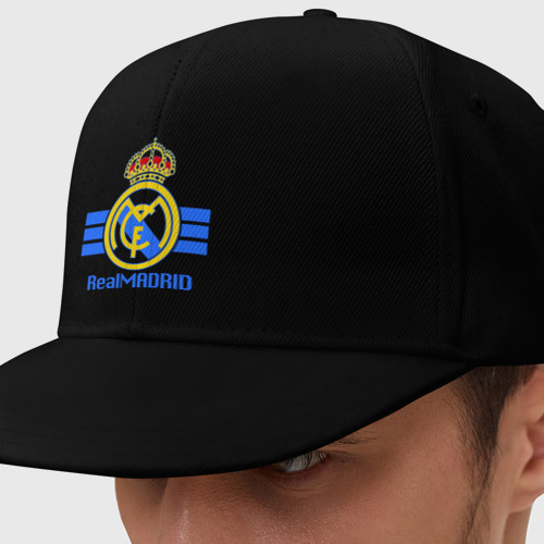 Кепка снепбек с прямым козырьком Real Madrid, цвет черный