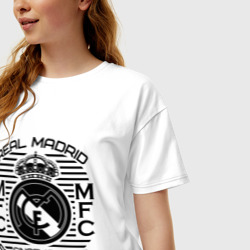 Женская футболка хлопок Oversize Real Madrid - фото 2