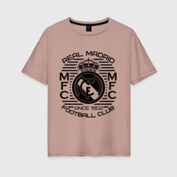 Женская футболка хлопок Oversize Real Madrid