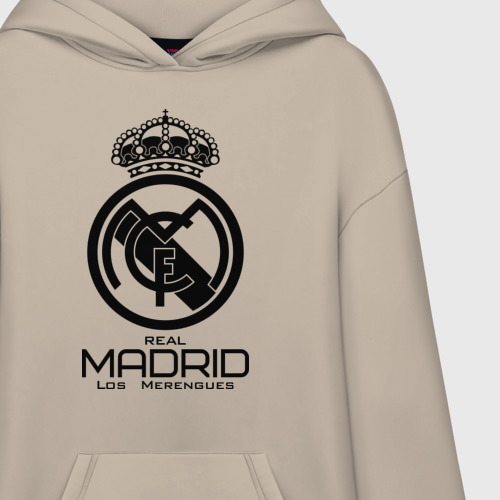 Худи SuperOversize хлопок Real Madrid, цвет миндальный - фото 3