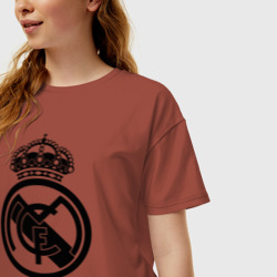 Женская футболка хлопок Oversize Real Madrid - фото 2