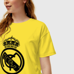 Женская футболка хлопок Oversize Real Madrid - фото 2