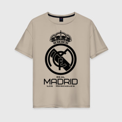 Женская футболка хлопок Oversize Real Madrid