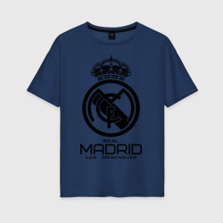 Женская футболка хлопок Oversize Real Madrid