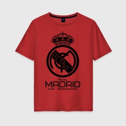 Женская футболка хлопок Oversize Real Madrid