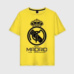 Женская футболка хлопок Oversize Real Madrid