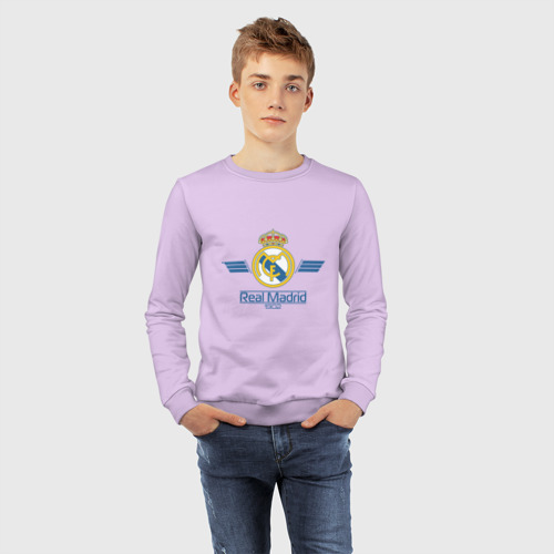 Детский свитшот хлопок Real Madrid 1902, цвет лаванда - фото 7