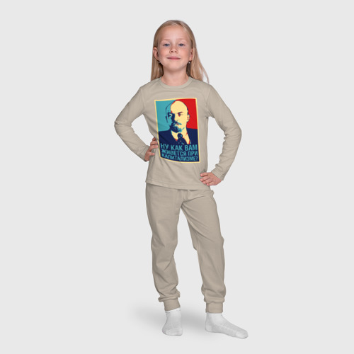Детская пижама с лонгсливом хлопок с принтом Ленин, фото #4