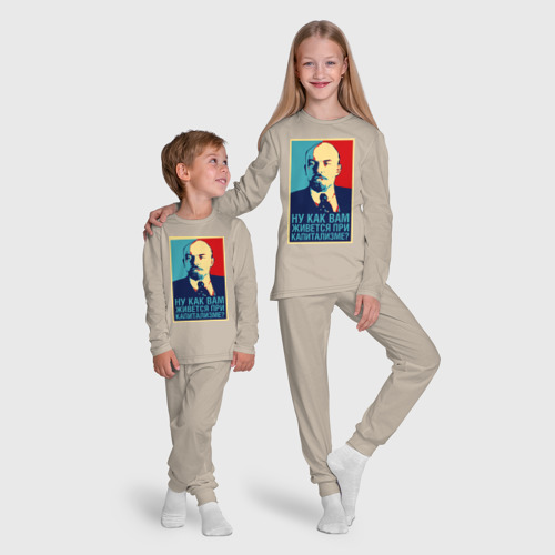 Детская пижама с лонгсливом хлопок с принтом Ленин, фото #5