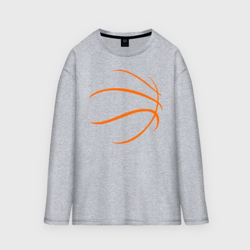 Мужской лонгслив oversize хлопок Баскетбольный мяч