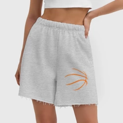 Женские шорты oversize футер хлопок Баскетбольный мяч - фото 2