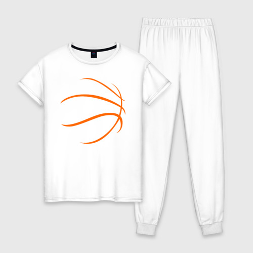 Женская пижама хлопок Баскетбольный мяч, цвет белый