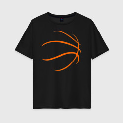 Женская футболка хлопок Oversize Баскетбольный мяч