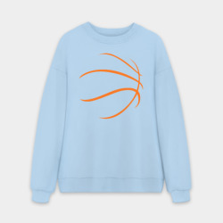 Мужской свитшот oversize без начеса хлопок Баскетбольный мяч