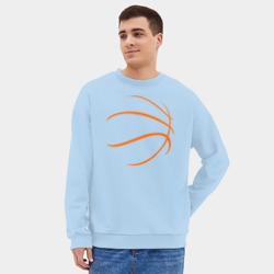 Мужской свитшот oversize без начеса хлопок Баскетбольный мяч - фото 2