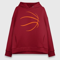 Женское худи Oversize хлопок Баскетбольный мяч
