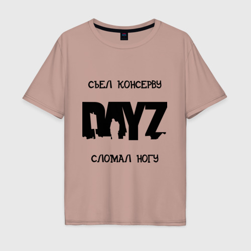 Мужская футболка хлопок Oversize с принтом DayZ, вид спереди #2