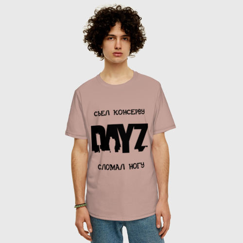 Мужская футболка хлопок Oversize с принтом DayZ, фото на моделе #1