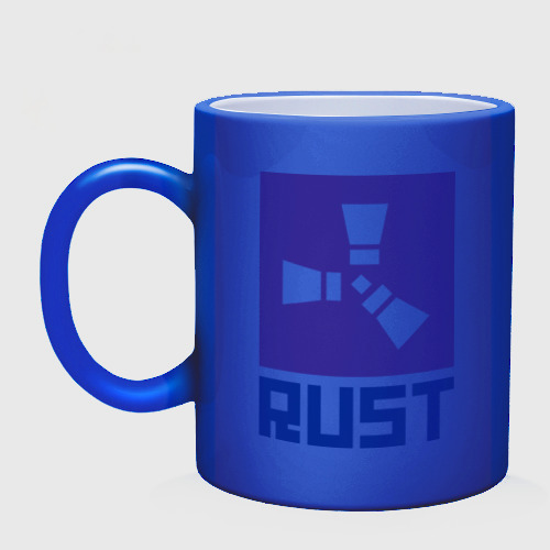 Кружка хамелеон Rust, цвет белый + синий - фото 3