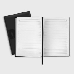 Ежедневник с принтом DayZ для любого человека, вид спереди №3. Цвет основы: черный