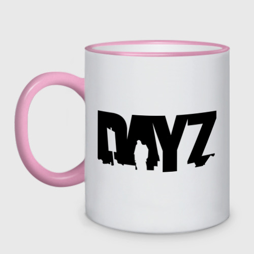 Кружка двухцветная DayZ, цвет Кант розовый