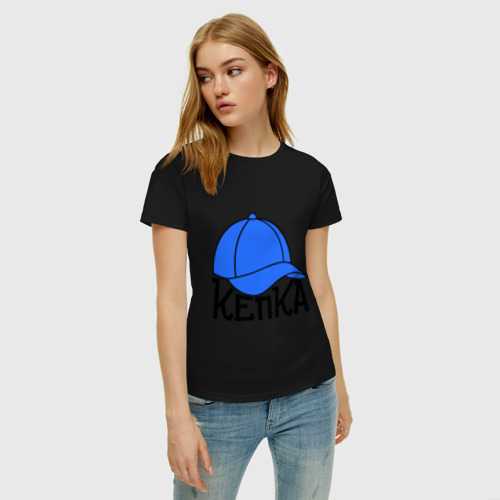 Женская футболка хлопок DayZ,RUST: Кепка, цвет черный - фото 3