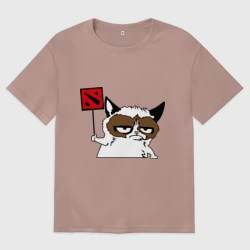 Женская футболка хлопок Oversize Веселая Dota2