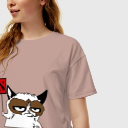 Женская футболка хлопок Oversize Веселая Dota2 - фото 2