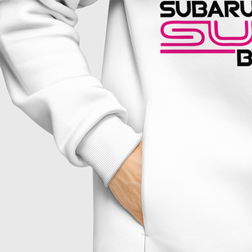 Мужское худи Oversize хлопок Subaru Suka быстрая, цвет белый - фото 8