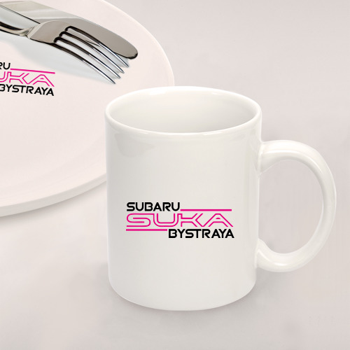 Набор: тарелка + кружка Subaru Suka быстрая - фото 2