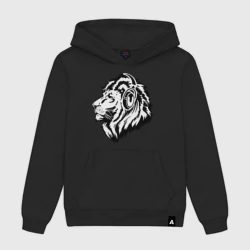 Женская толстовка хлопок Лев в наушниках