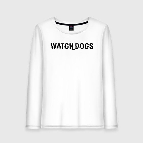 Женский лонгслив хлопок Watch Dogs, цвет белый