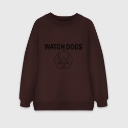 Женский свитшот oversize без начеса хлопок Watch Dogs