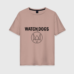 Женская футболка хлопок Oversize Watch Dogs