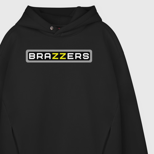 Мужское худи Oversize хлопок Brazzers, цвет черный - фото 4