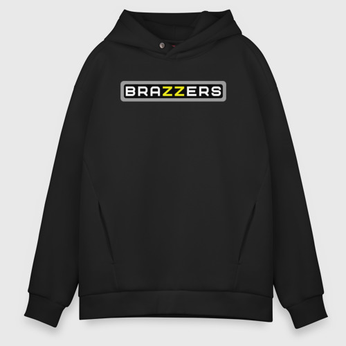 Мужское худи Oversize хлопок Brazzers, цвет черный