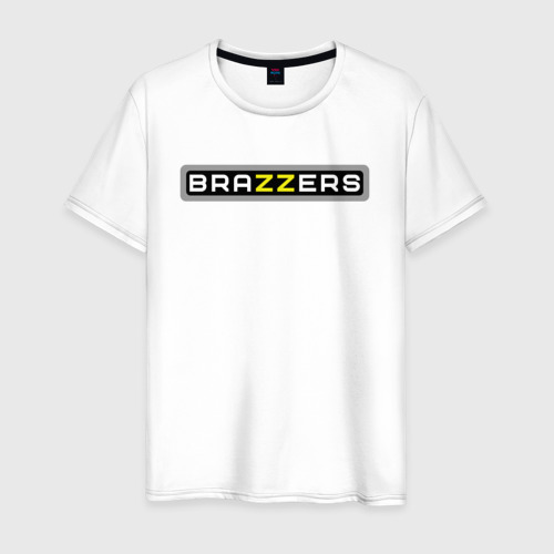 Мужская футболка хлопок Brazzers, цвет белый