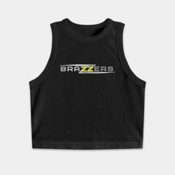 Женская укороченная майка-топ хлопок Brazzers
