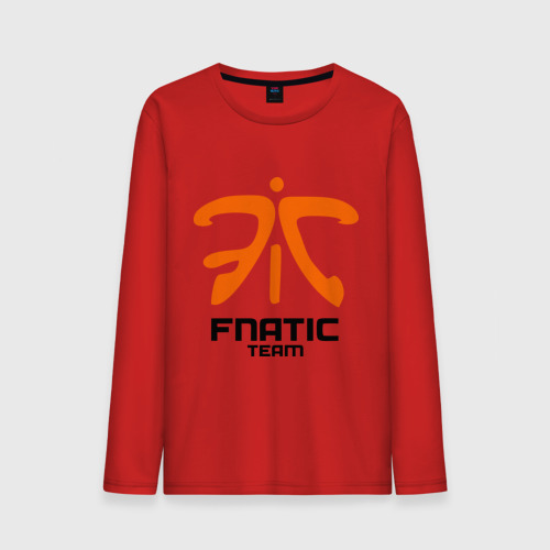 Мужской лонгслив хлопок Fnatic Dota 2, цвет красный