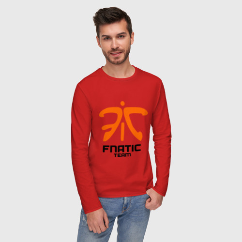 Мужской лонгслив хлопок Fnatic Dota 2, цвет красный - фото 3