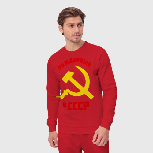 Мужской костюм хлопок Рожденный в СССР, цвет красный - фото 5