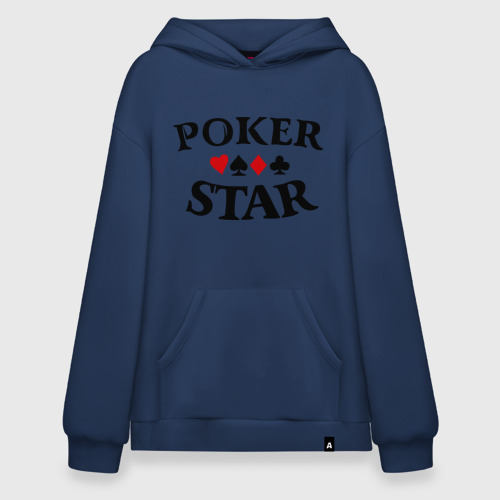 Худи SuperOversize хлопок с принтом Poker Stars, вид спереди #2
