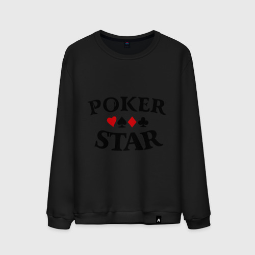 Мужской свитшот хлопок Poker Stars, цвет черный