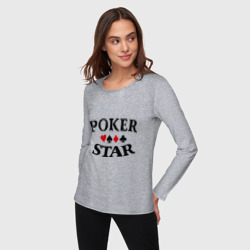 Женский лонгслив хлопок Poker Stars - фото 2